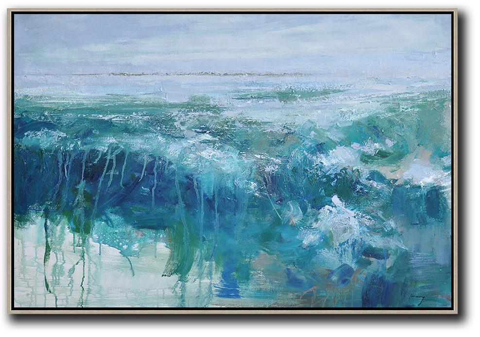 Hand-painted Horizontal Abstract landscape Oil Painting on canvas canvas print shop